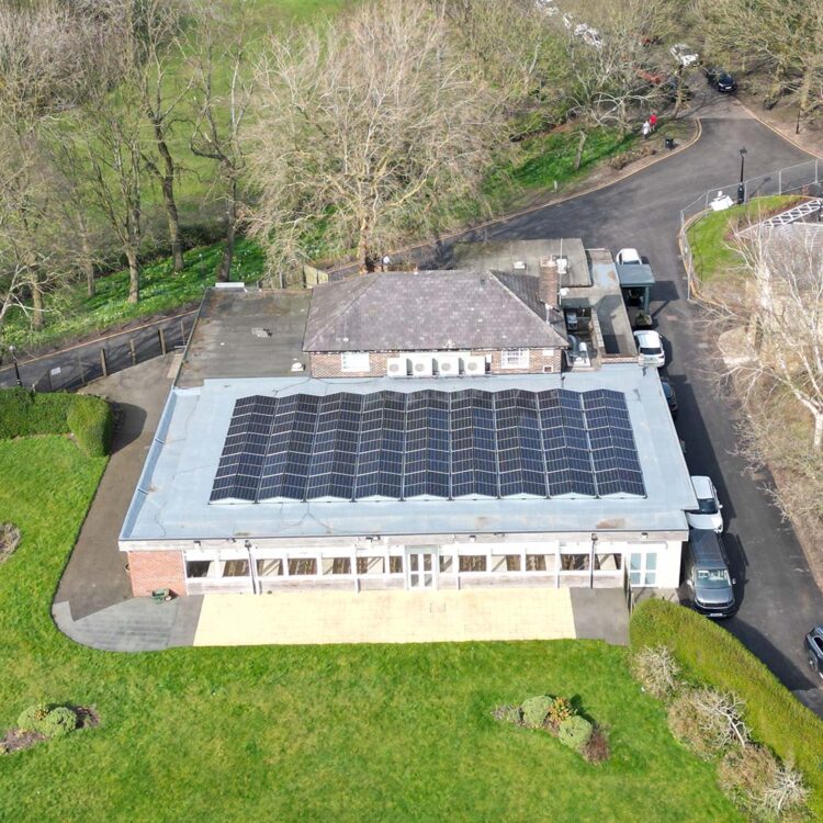 An aerial view of Buile Hill Banqueting Suite